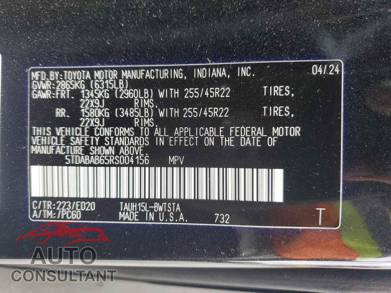 LEXUS UNKNOWN 2024 - 5TDABAB65RS004156