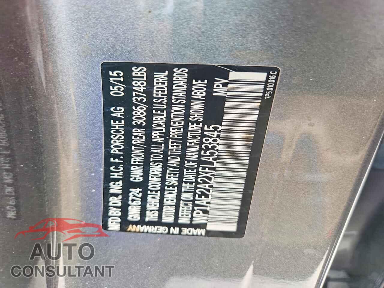 PORSCHE CAYENNE 2015 - WP1AE2A2XFLA53845