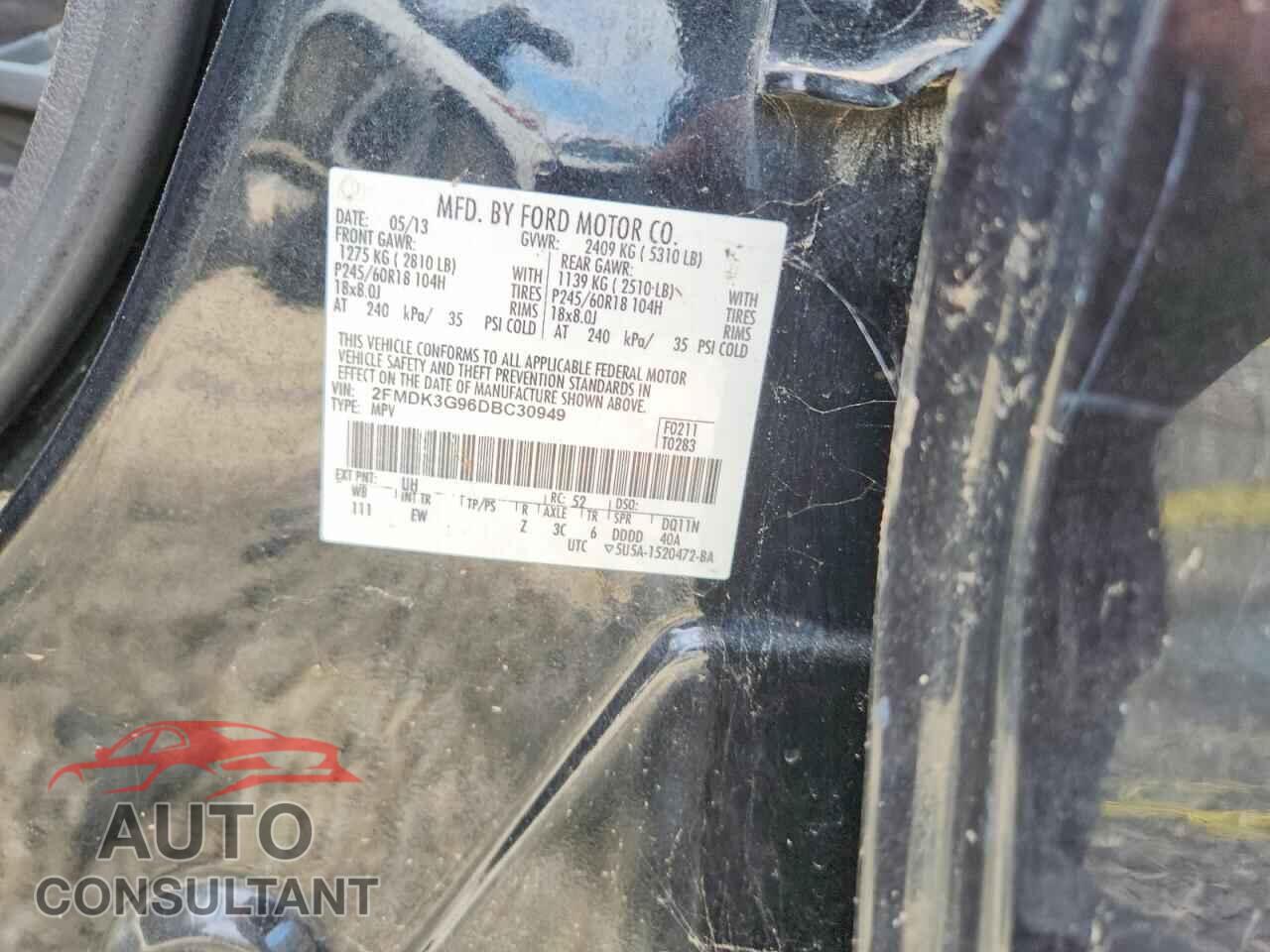 FORD EDGE 2013 - 2FMDK3G96DBC30949