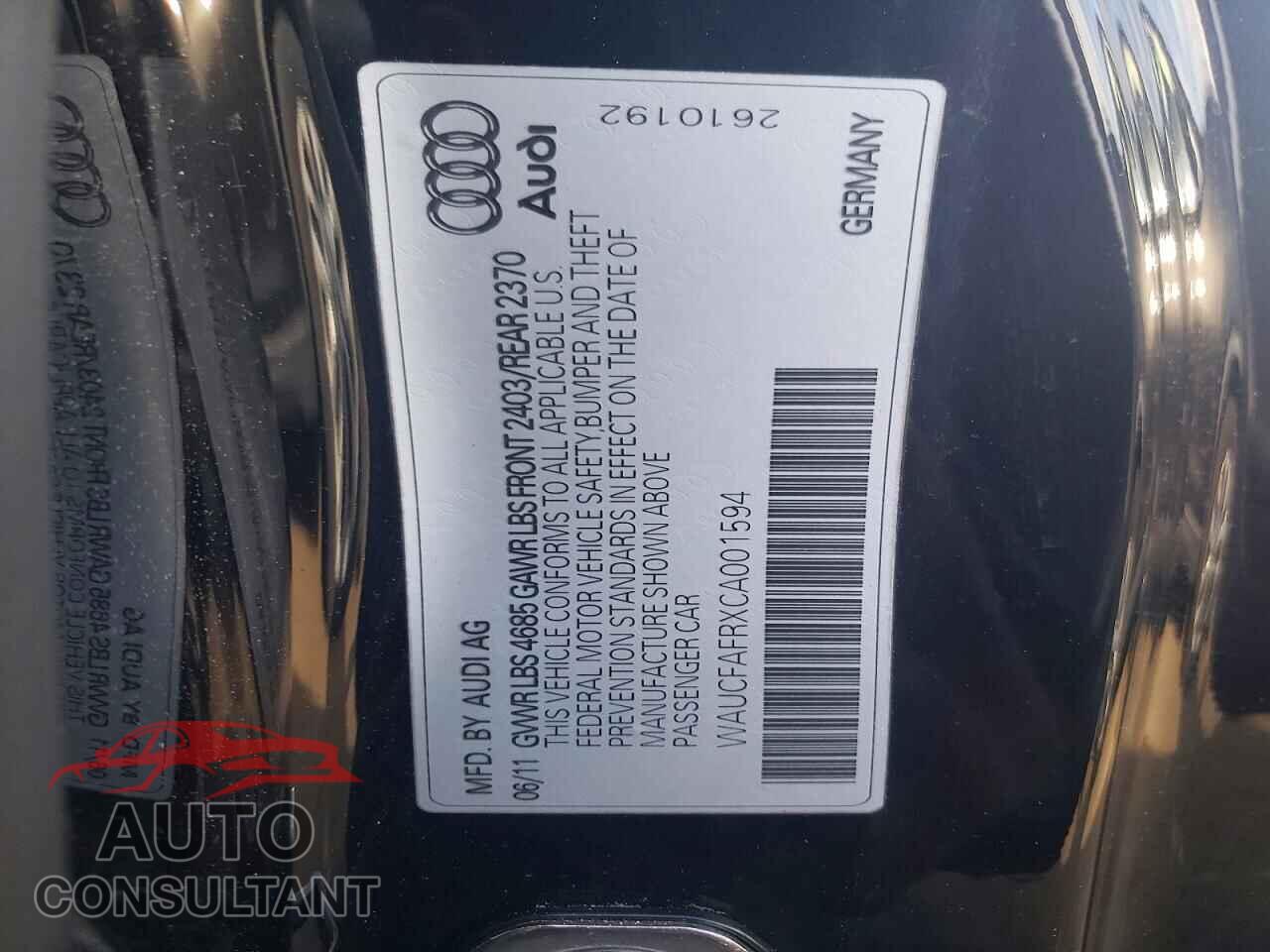 AUDI A5 2012 - WAUCFAFRXCA001594