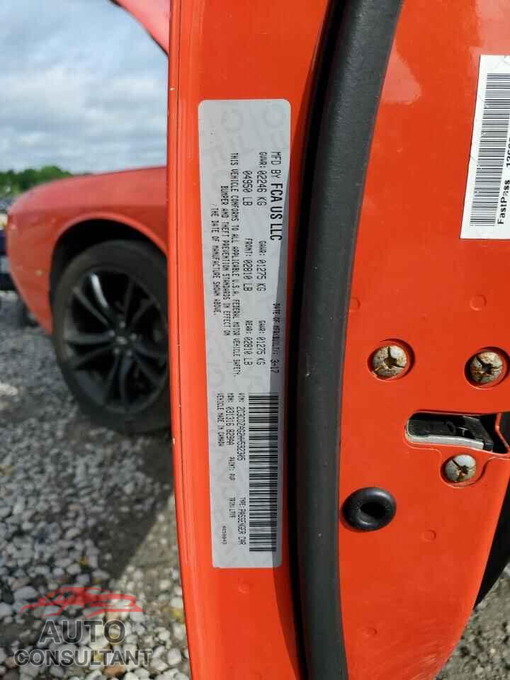 DODGE CHALLENGER 2017 - 2C3CDZAG2HH592305