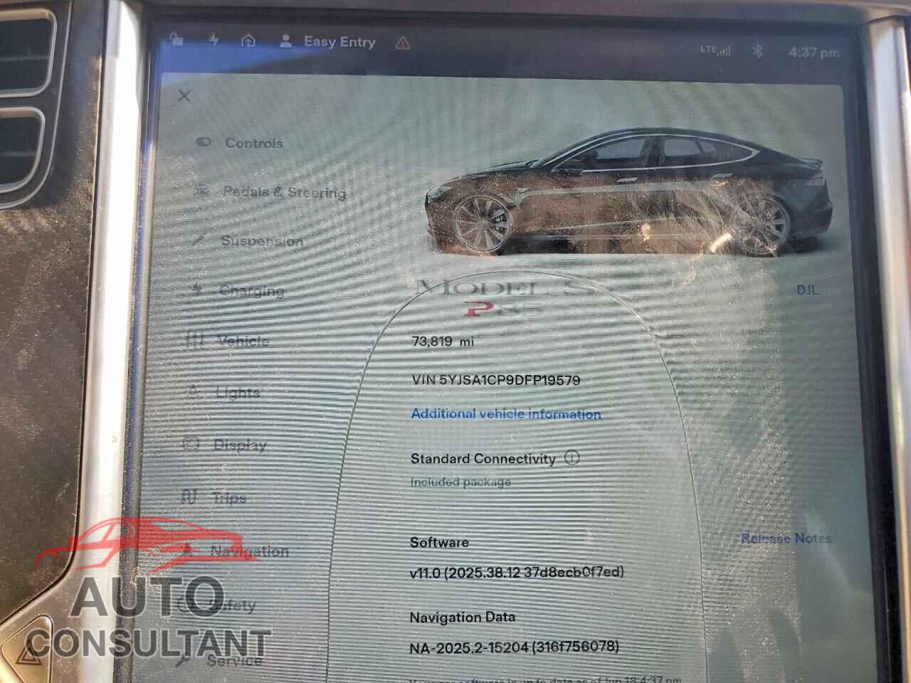 TESLA MODEL S 2013 - 5YJSA1CP9DFP19579