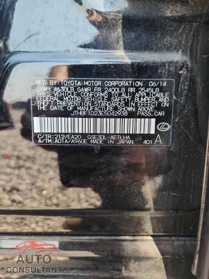 LEXUS IS 2014 - JTHBF1D23E5042938