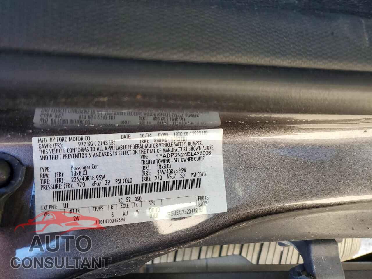 FORD FOCUS 2014 - 1FADP3N24EL423006