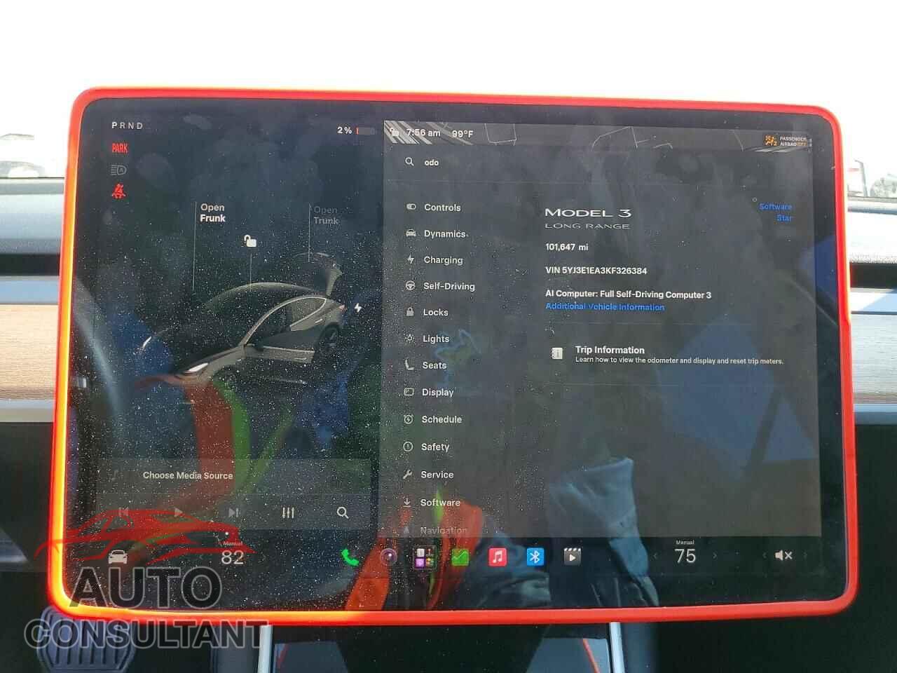 TESLA MODEL 3 2019 - 5YJ3E1EA3KF326384