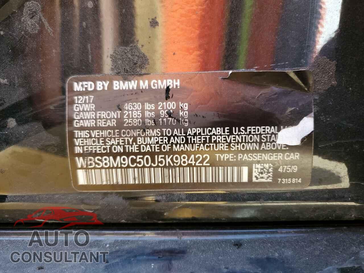 BMW M3 2018 - WBS8M9C50J5K98422