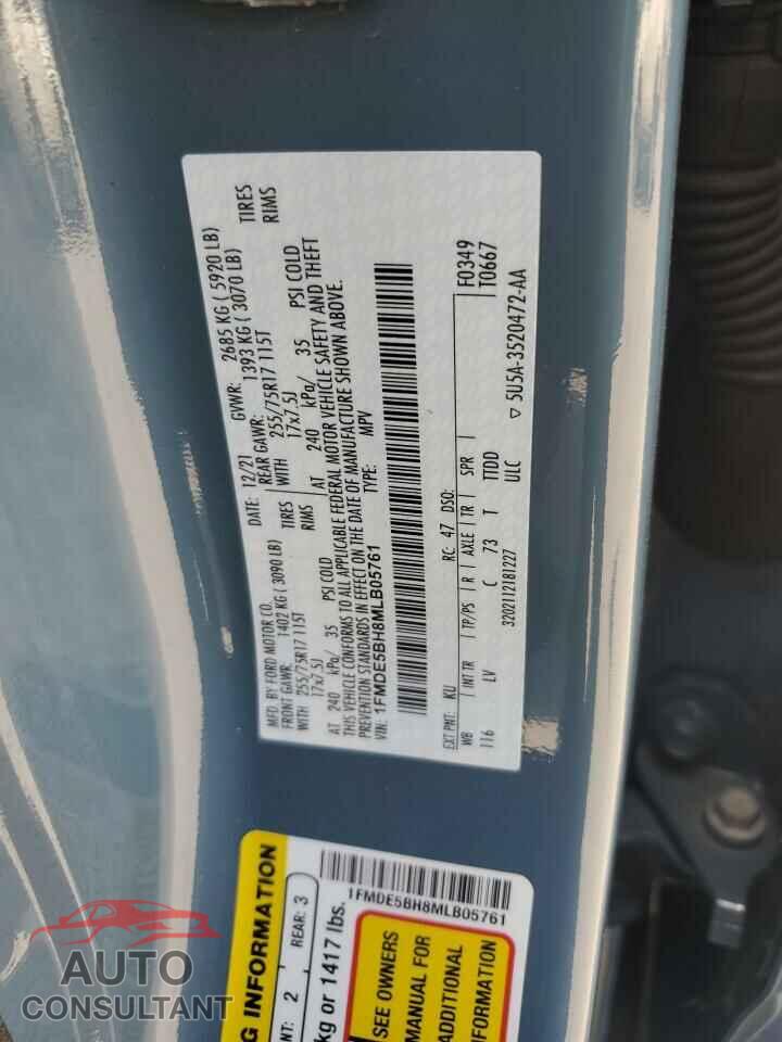 FORD BRONCO 2021 - 1FMDE5BH8MLB05761