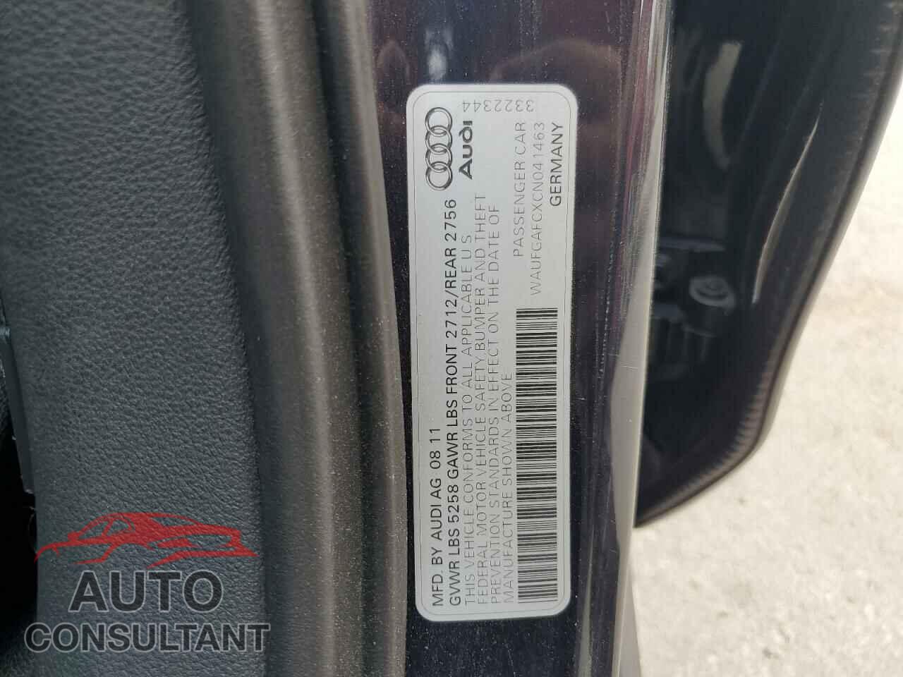 AUDI A6 2012 - WAUFGAFCXCN041463