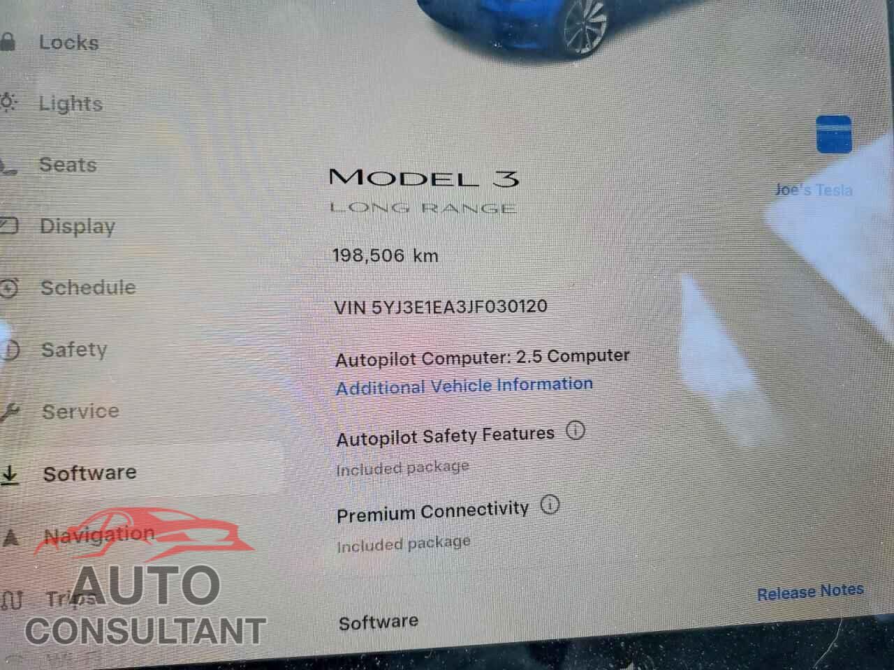 TESLA MODEL 3 2018 - 5YJ3E1EA3JF030120