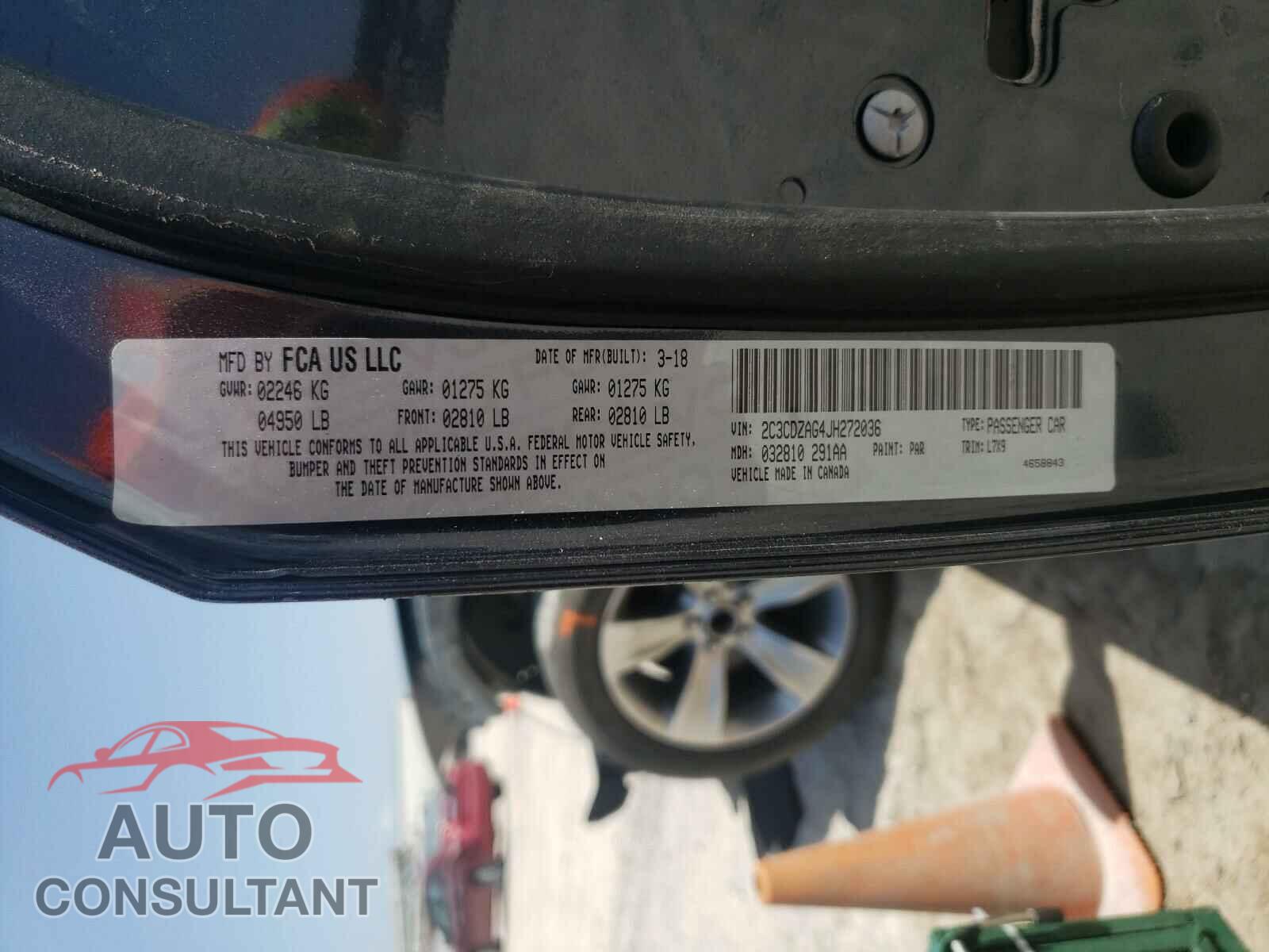 DODGE CHALLENGER 2018 - 2C3CDZAG4JH272036