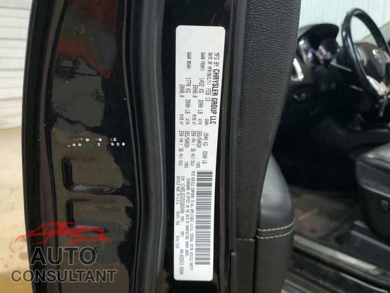 DODGE DURANGO 2013 - 1C4RDJEG2DC665090