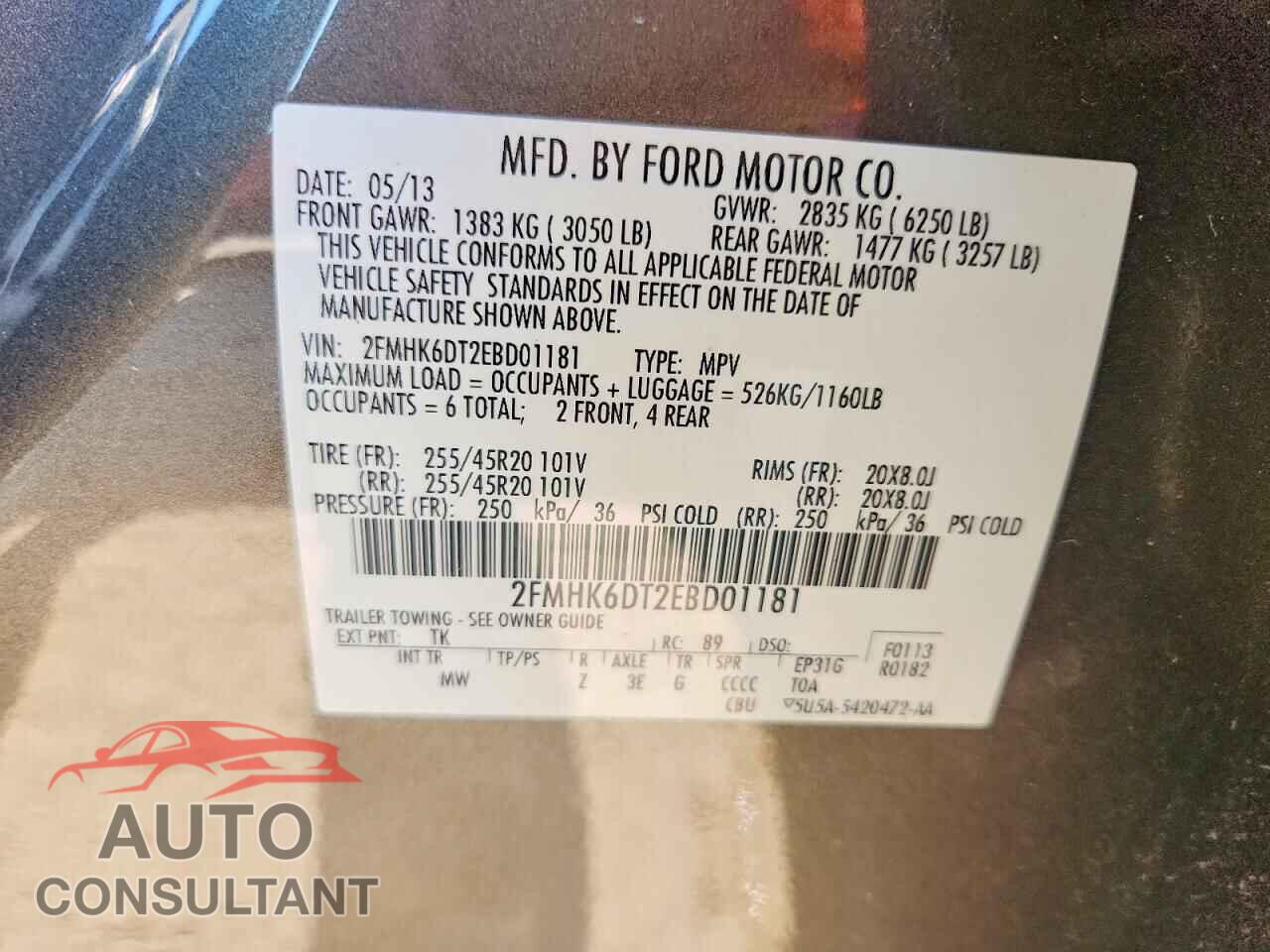 FORD FLEX 2014 - 2FMHK6DT2EBD01181