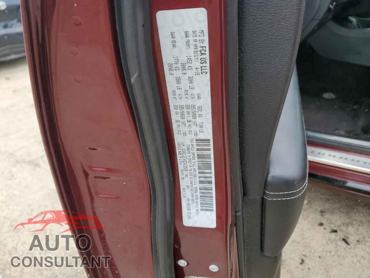 DODGE DURANGO 2016 - 1C4SDJET0GC412529