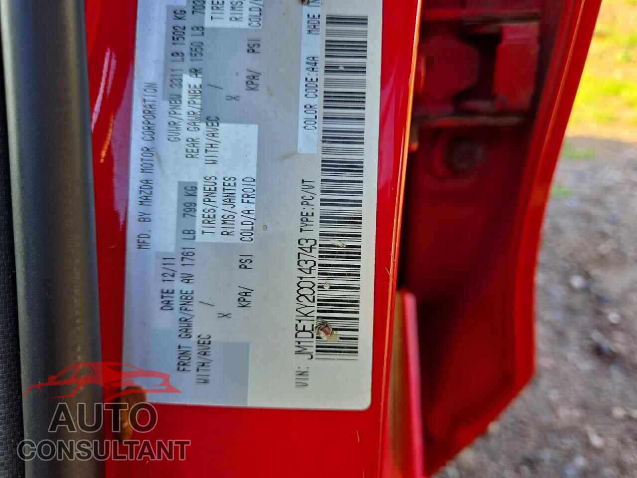MAZDA 2 2012 - JM1DE1KY2C0143743