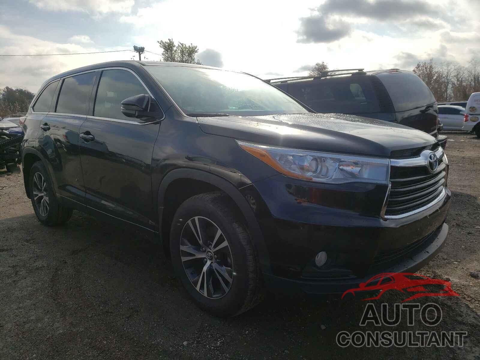 TOYOTA HIGHLANDER 2016 - 5TDJKRFHXGS258758