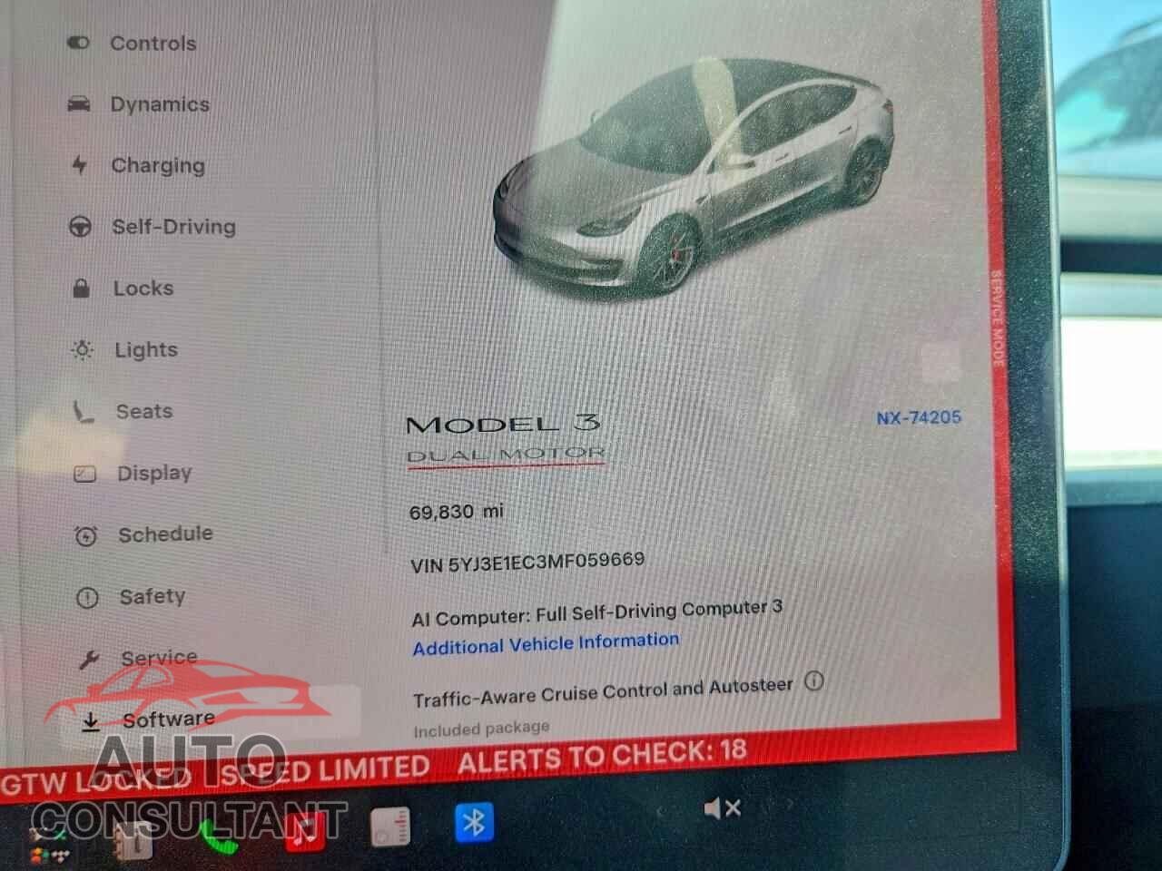 TESLA MODEL 3 2021 - 5YJ3E1EC3MF059669