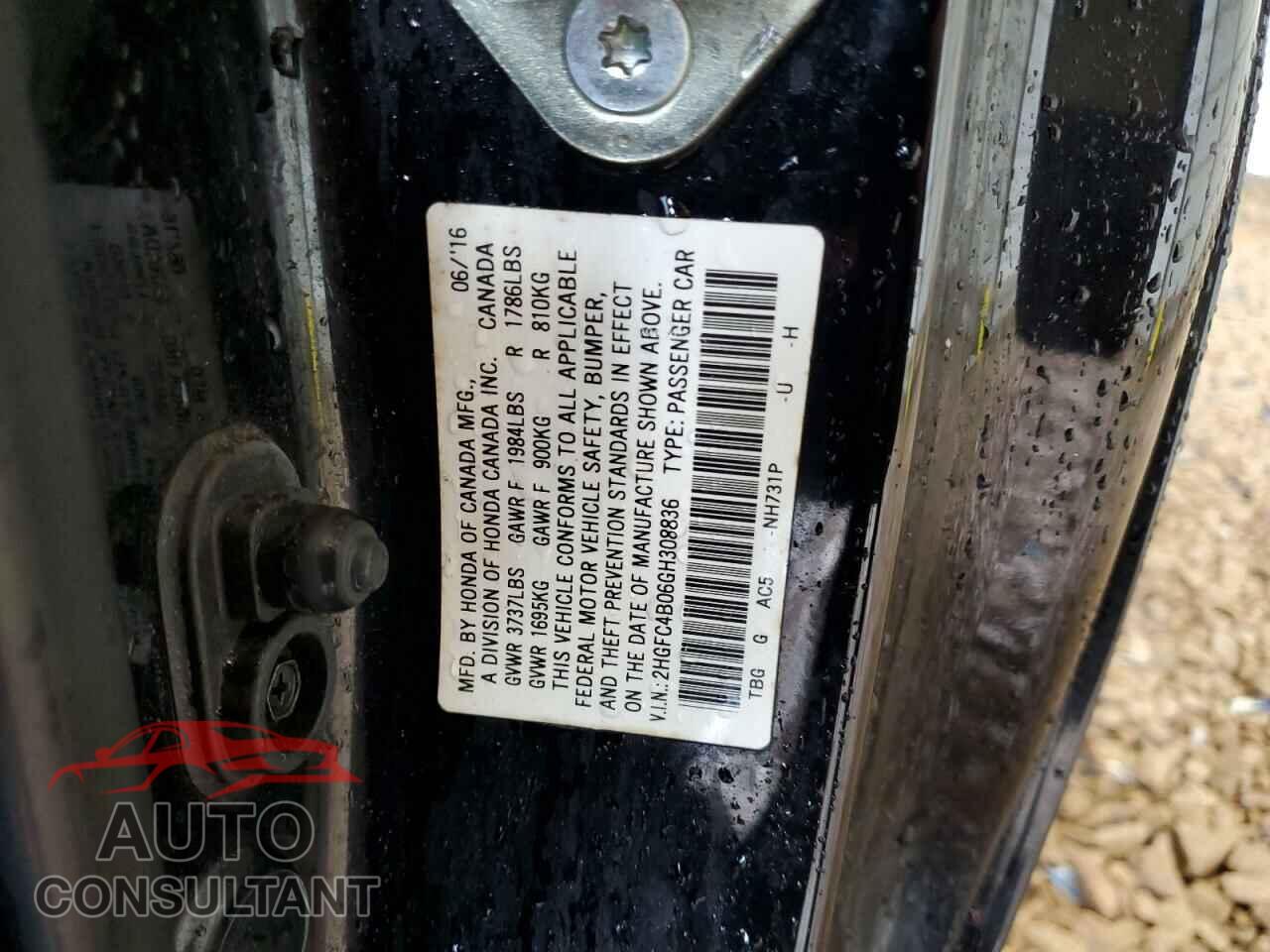 HONDA CIVIC 2016 - 2HGFC4B06GH308836