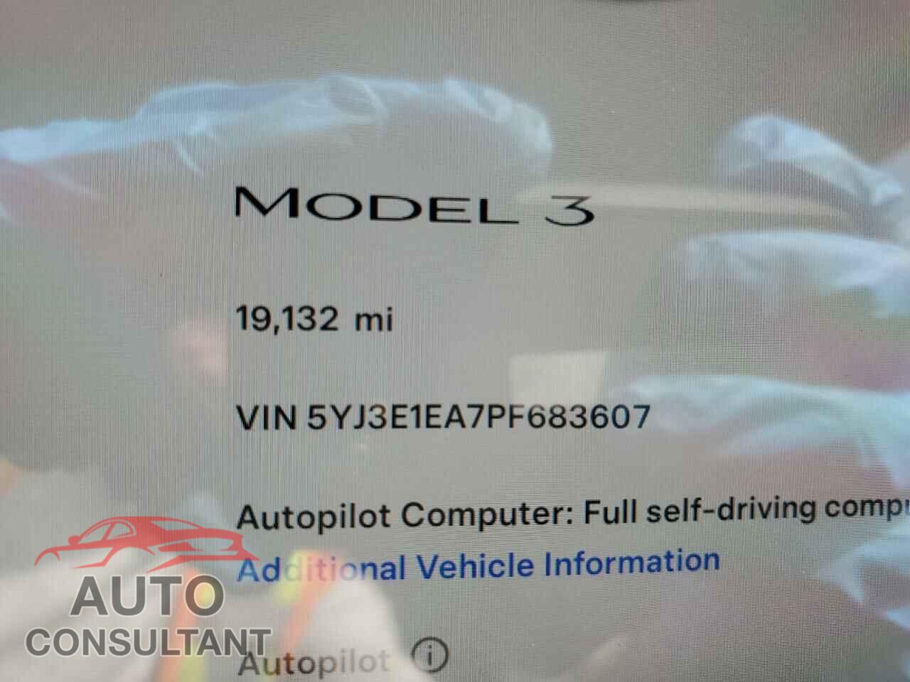 TESLA MODEL 3 2023 - 5YJ3E1EA7PF683607