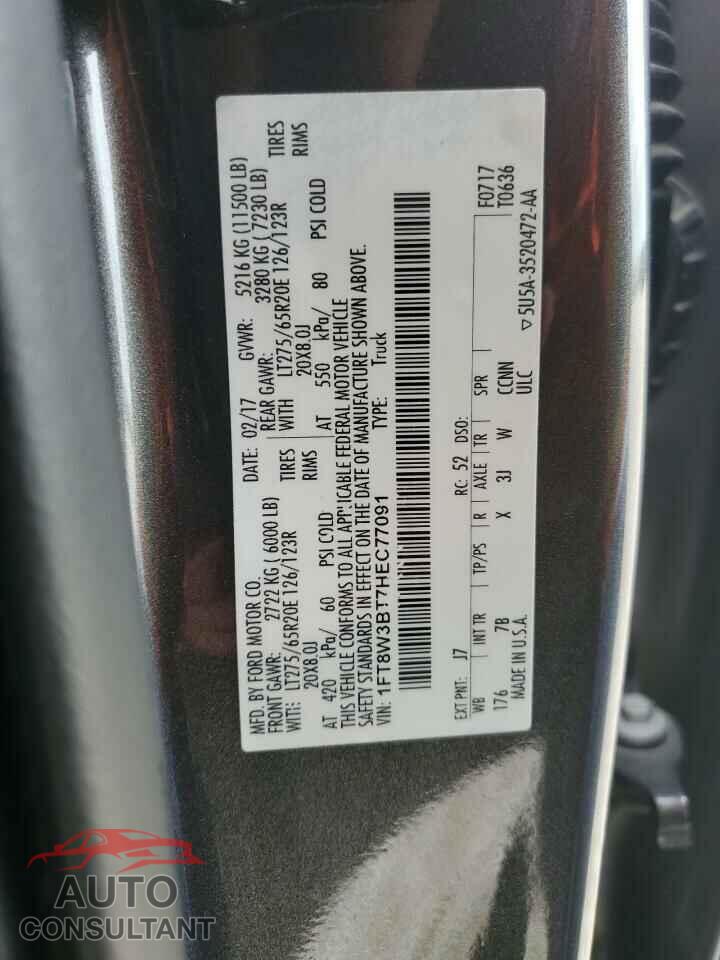 FORD F350 2017 - 1FT8W3BT7HEC77091