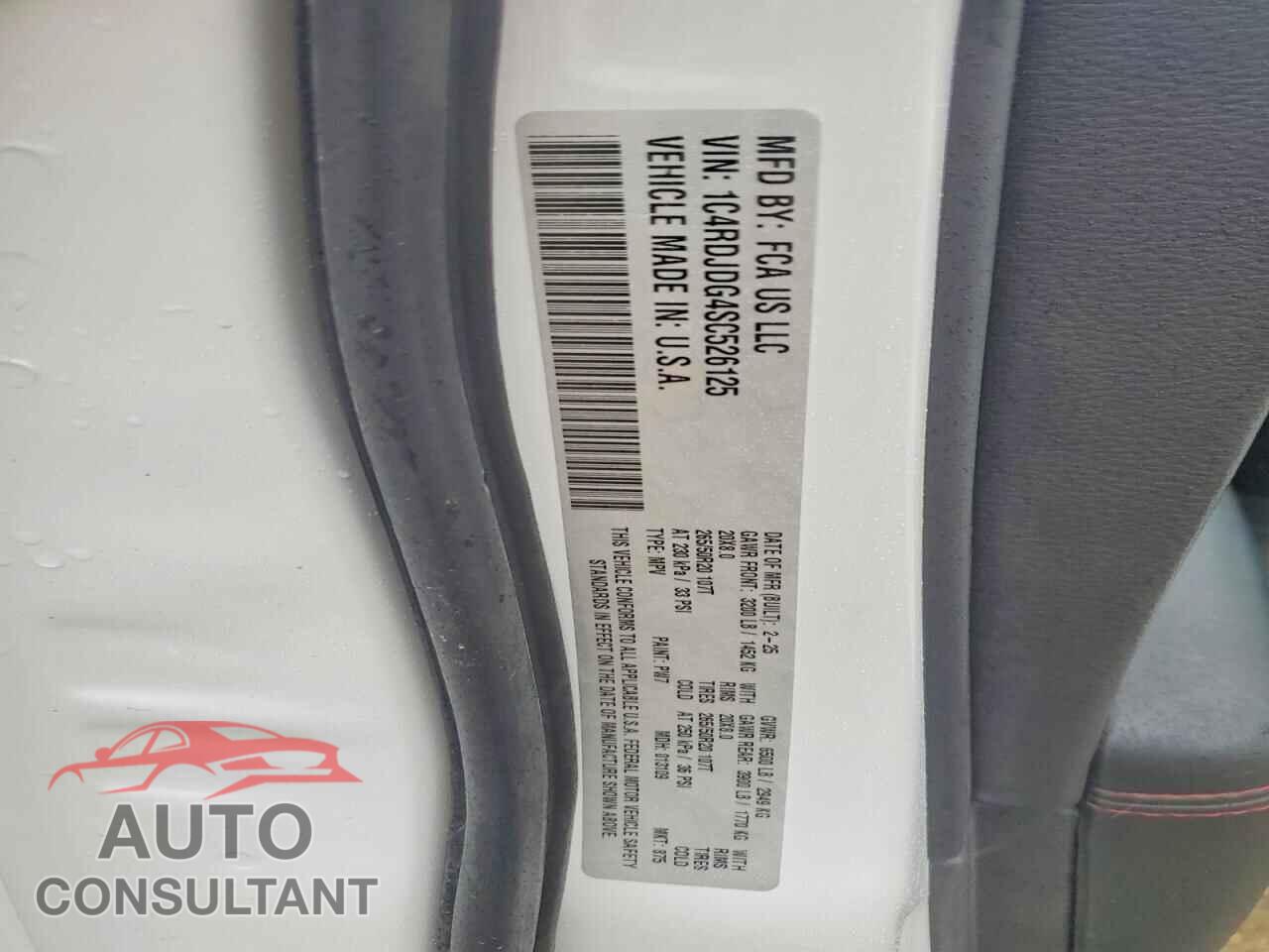 DODGE DURANGO 2025 - 1C4RDJDG4SC526125