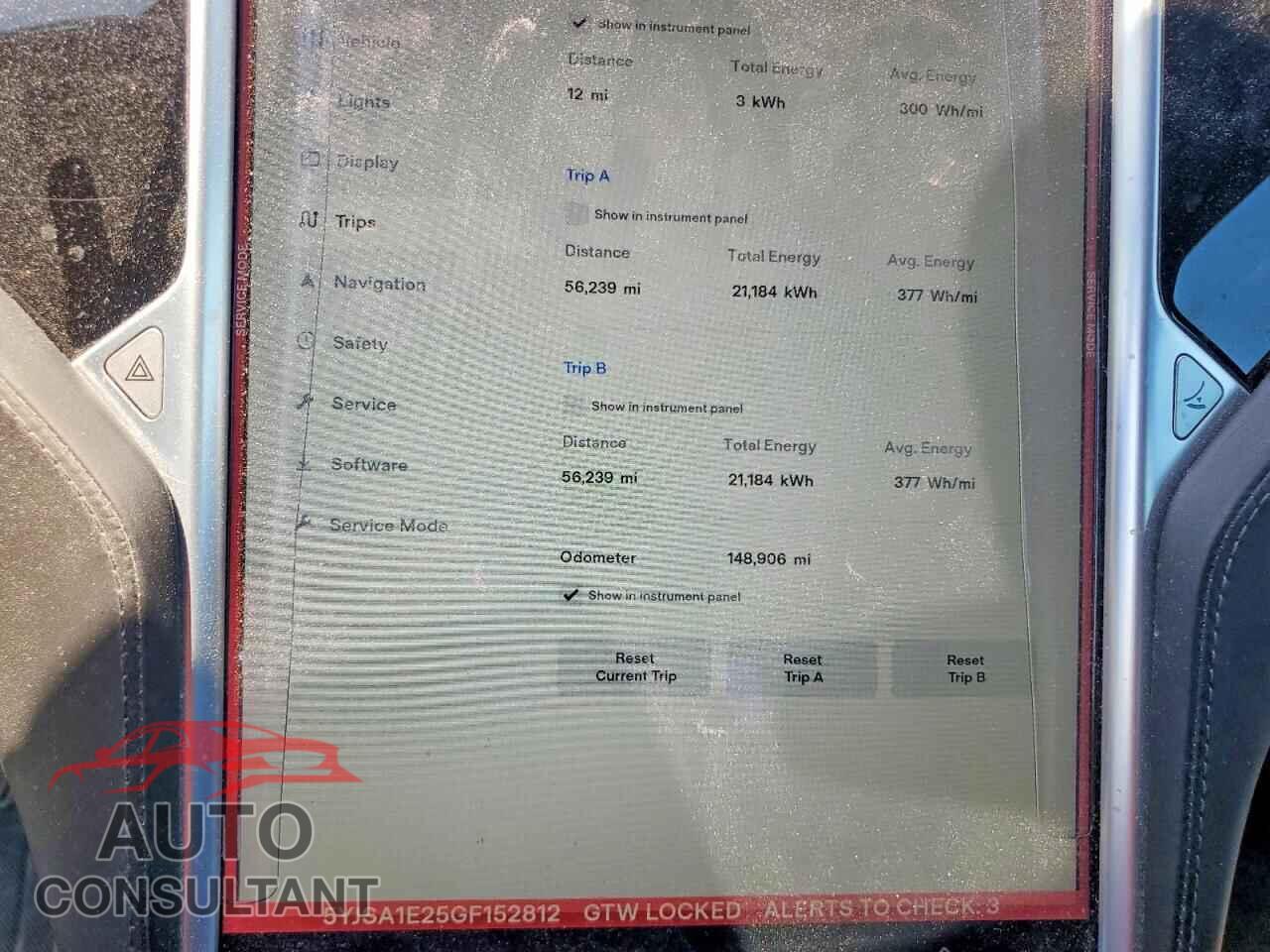 TESLA MODEL S 2016 - 5YJSA1E25GF152812