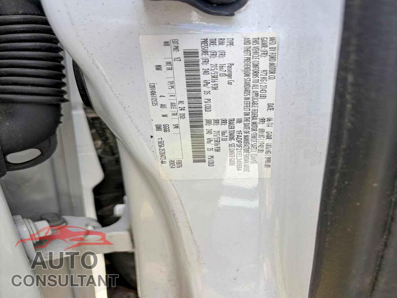 FORD FOCUS 2014 - 1FADP3F2XEL345684