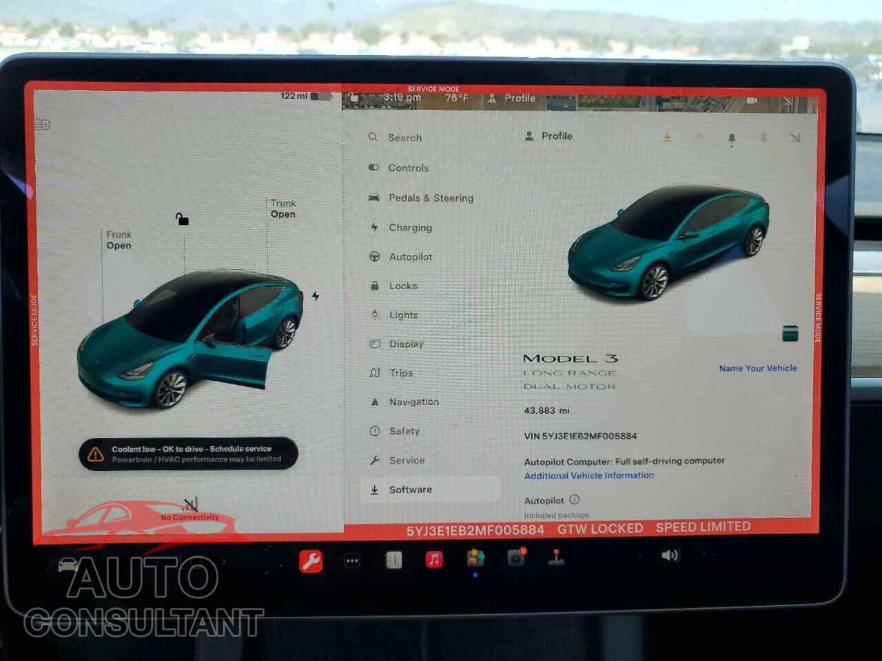 TESLA MODEL 3 2021 - 5YJ3E1EB2MF005884