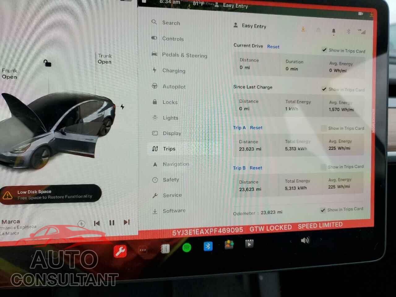 TESLA MODEL 3 2023 - 5YJ3E1EAXPF469095