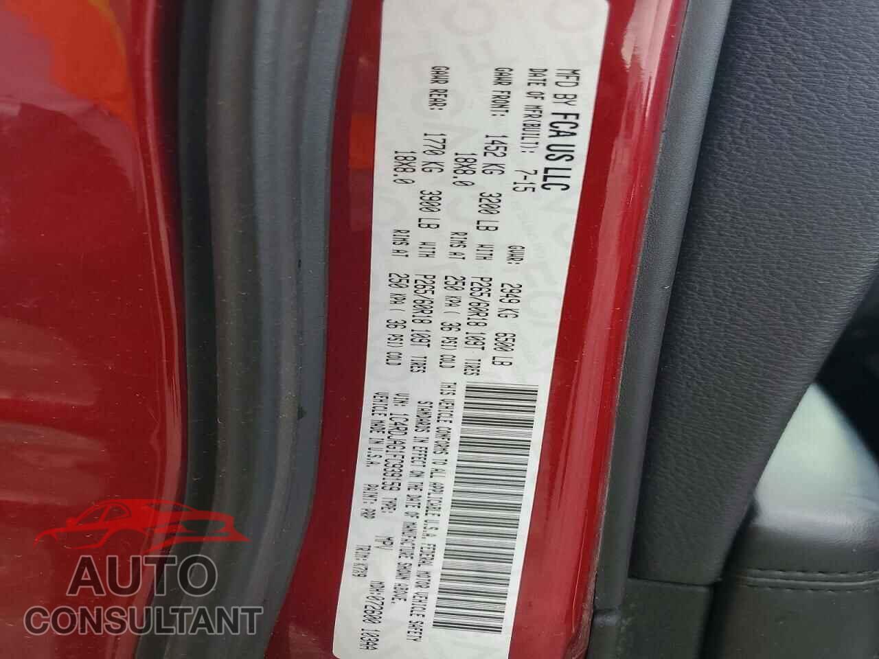 DODGE DURANGO 2015 - 1C4RDJAG1FC939159