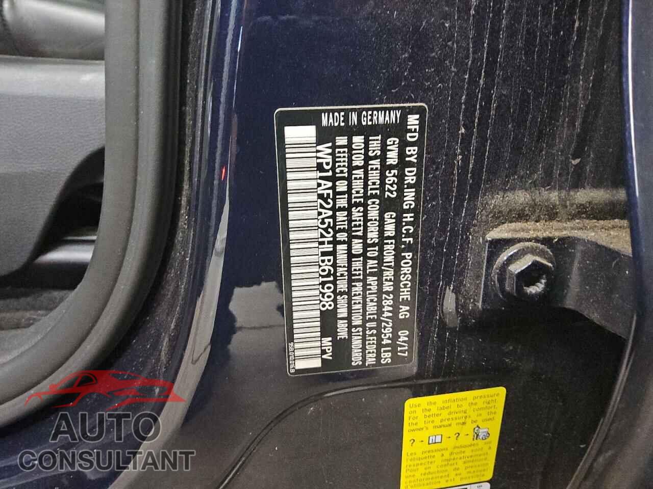 PORSCHE MACAN 2017 - WP1AF2A52HLB61998