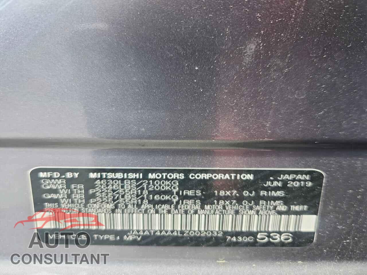 MITSUBISHI ECLIPSE 2020 - JA4AT4AA4LZ002032