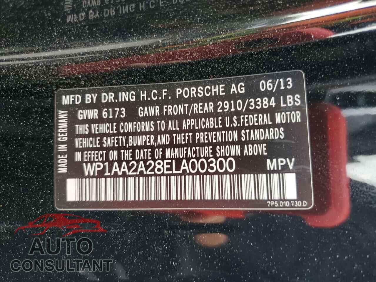 PORSCHE CAYENNE 2014 - WP1AA2A28ELA00300