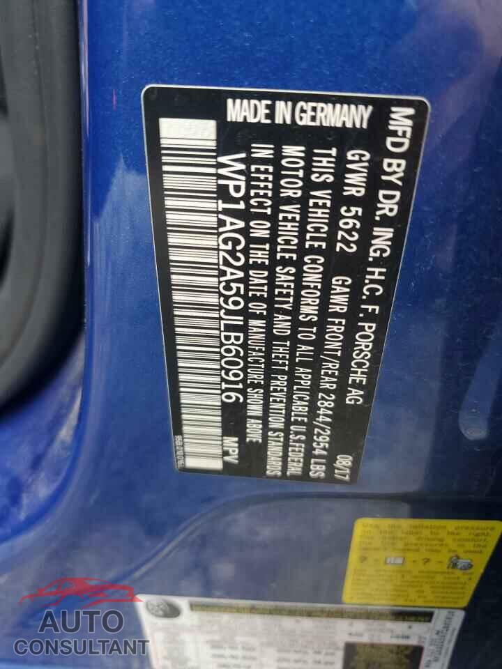 PORSCHE MACAN 2018 - WP1AG2A59JLB60916