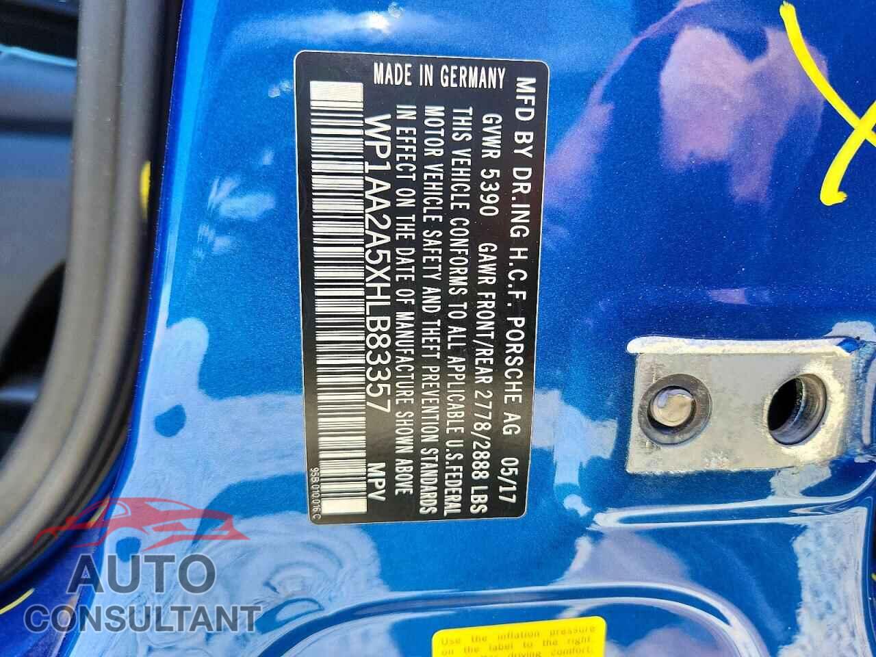 PORSCHE MACAN 2017 - WP1AA2A5XHLB83357