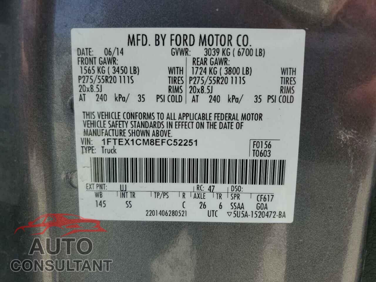 FORD F-150 2014 - 1FTEX1CM8EFC52251