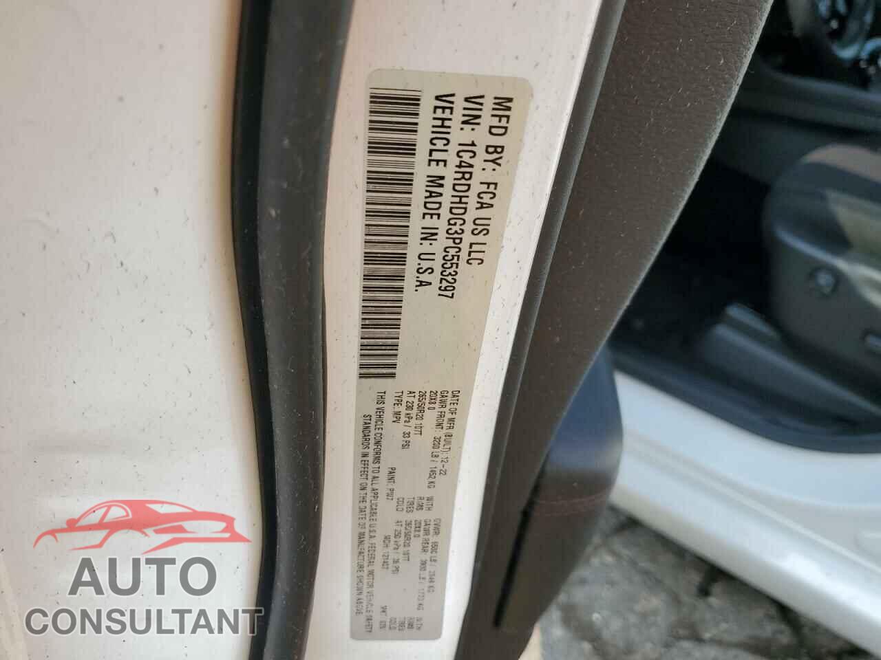 DODGE DURANGO 2023 - 1C4RDHDG3PC553297