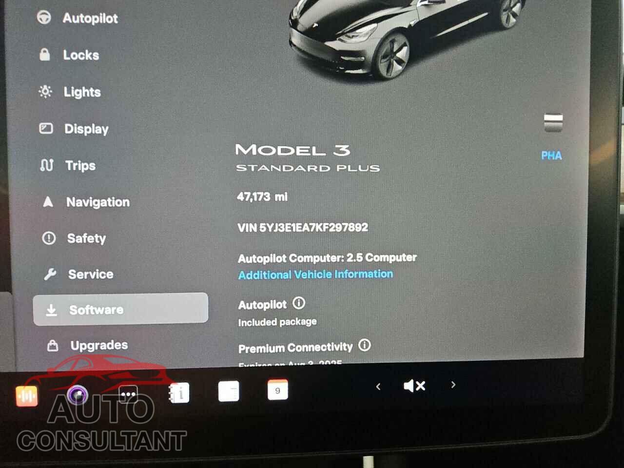 TESLA MODEL 3 2019 - 5YJ3E1EA7KF297892