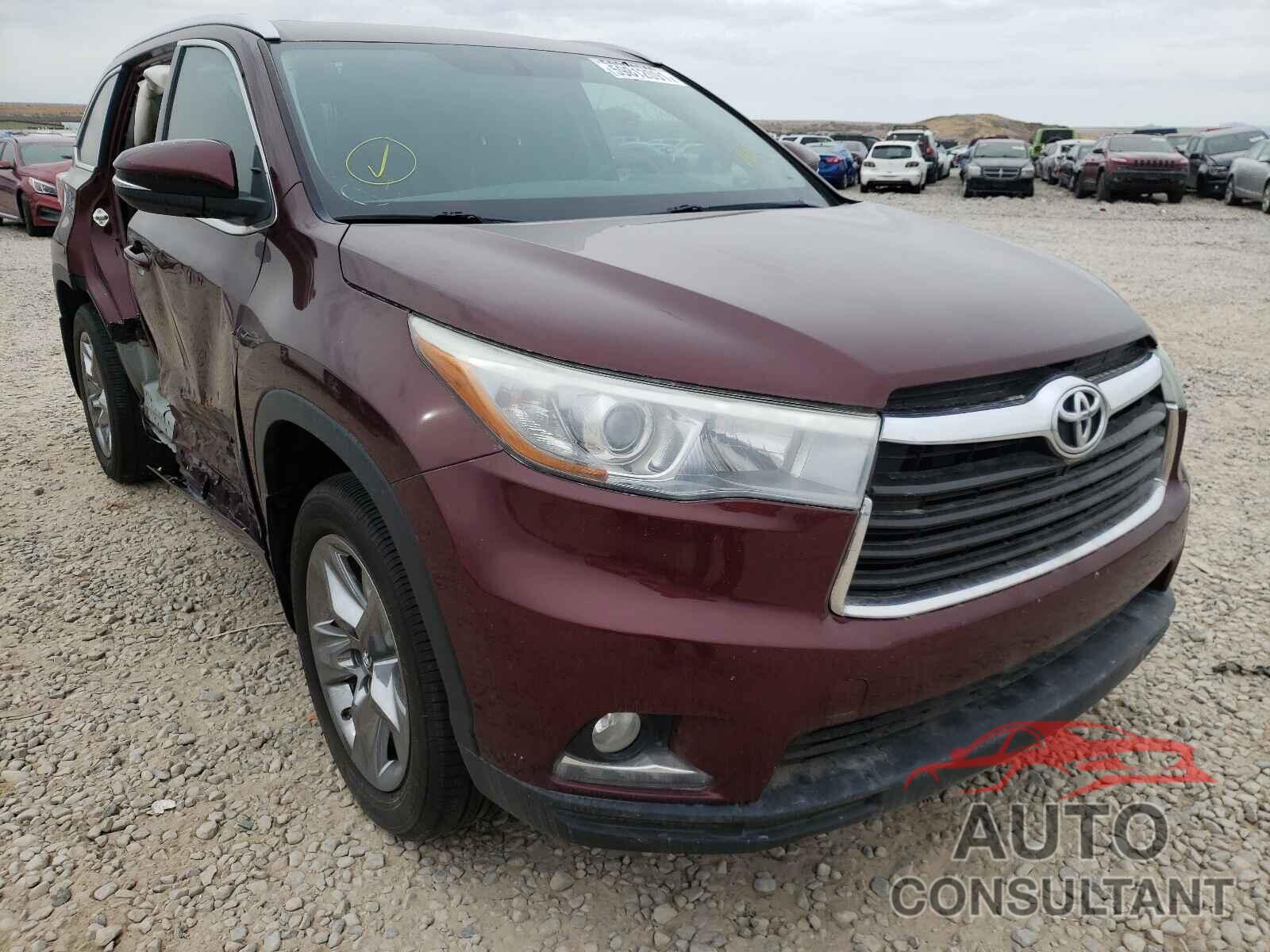 TOYOTA HIGHLANDER 2016 - 5TDDKRFH5GS226149