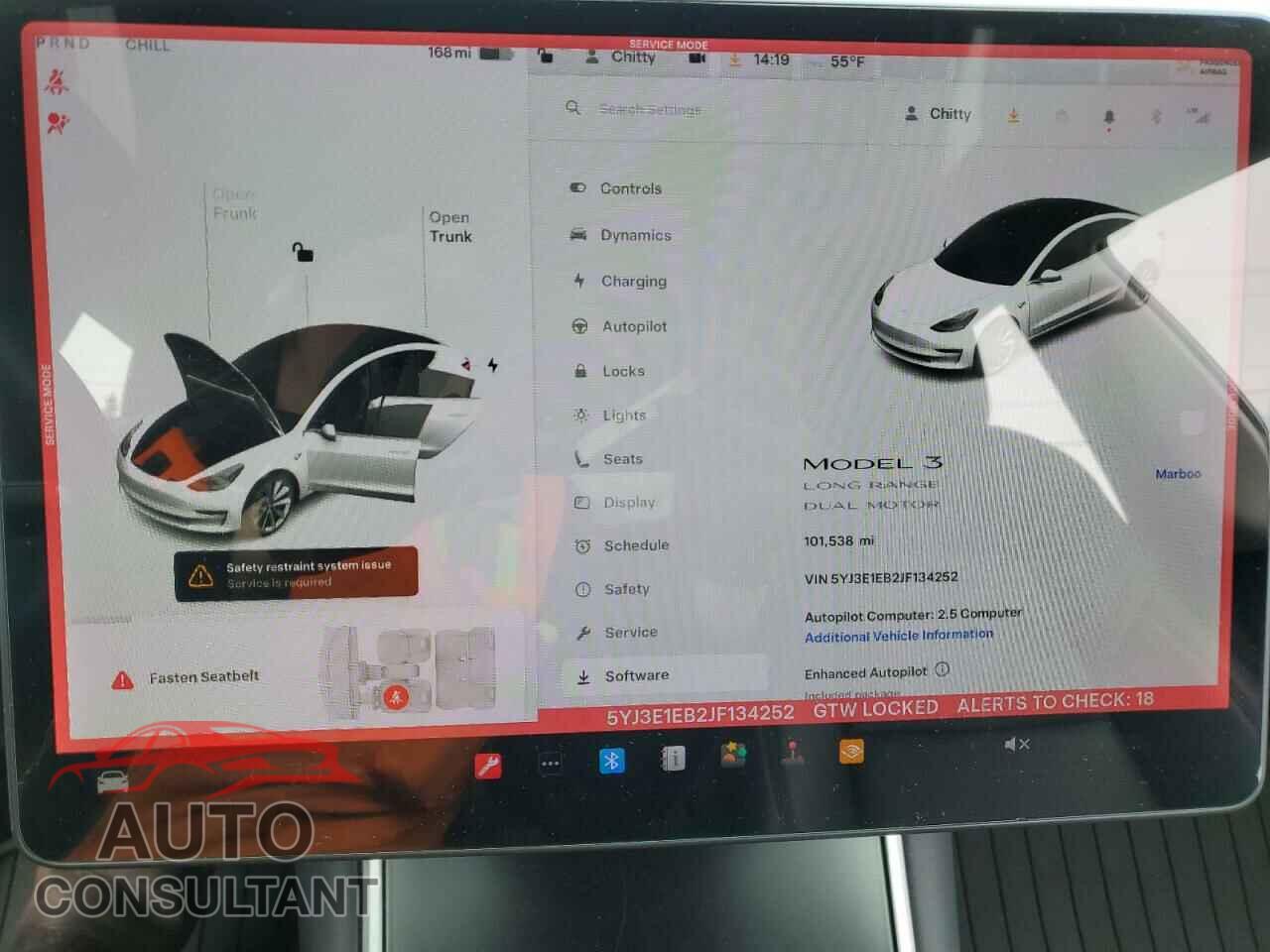 TESLA MODEL 3 2018 - 5YJ3E1EB2JF134252