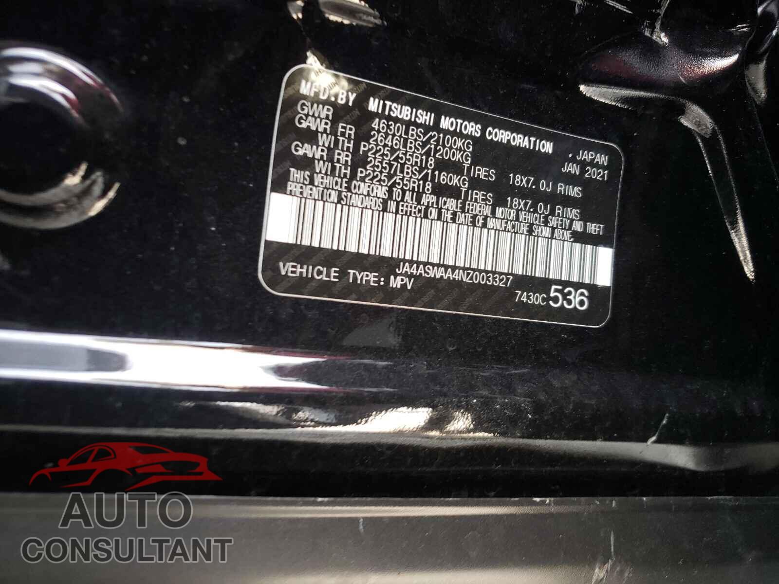 MITSUBISHI ECLIPSE 2022 - JA4ASWAA4NZ003327