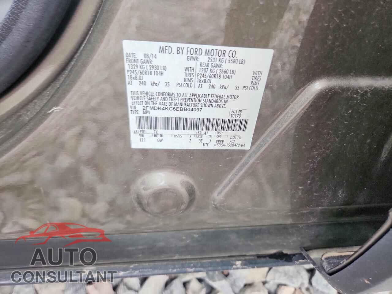 FORD EDGE 2014 - 2FMDK4KC6EBB04097