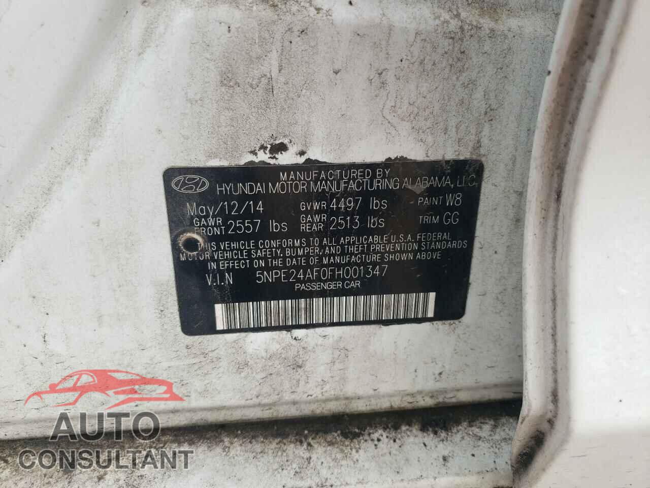 HYUNDAI SONATA 2015 - 5NPE24AF0FH001347