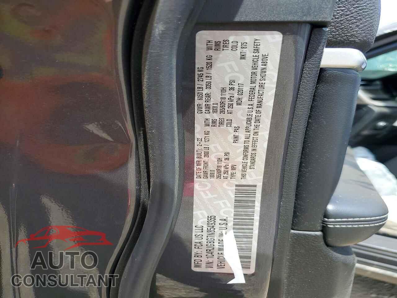 JEEP CHEROKEE 2022 - 1C4RJGBG7N8549355