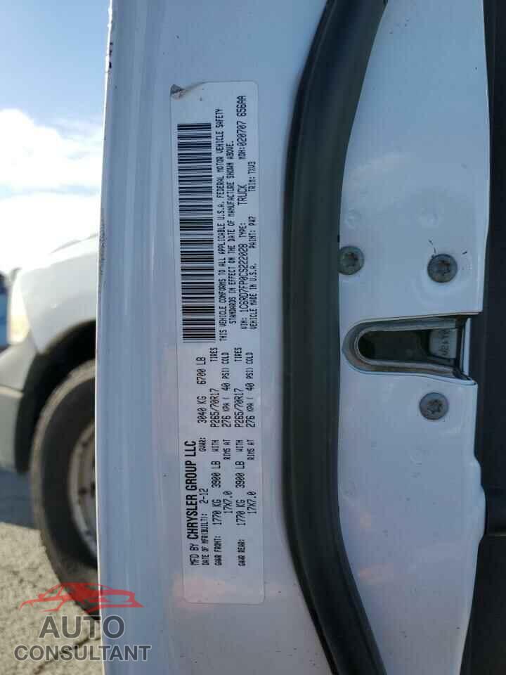 DODGE RAM 1500 2012 - 1C6RD7FP0CS222028