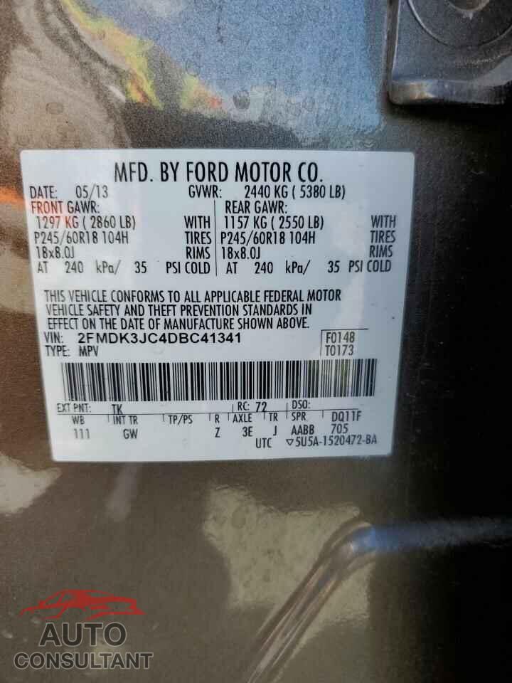 FORD EDGE 2013 - 2FMDK3JC4DBC41341