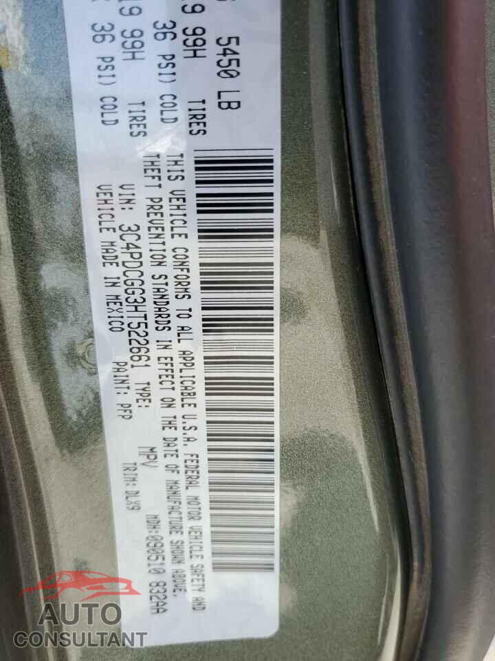 DODGE JOURNEY 2017 - 3C4PDCGG3HT522661