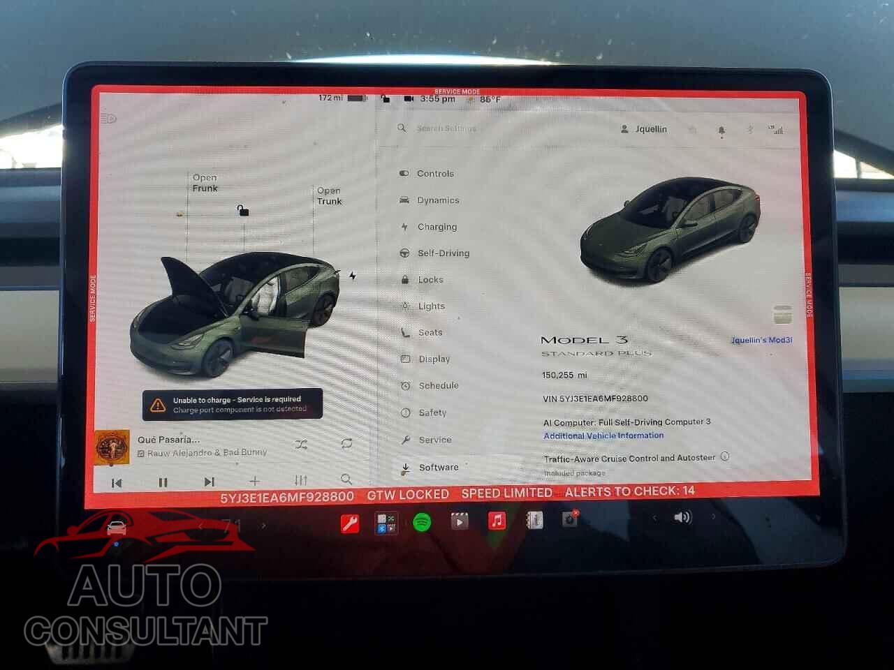 TESLA MODEL 3 2021 - 5YJ3E1EA6MF928800