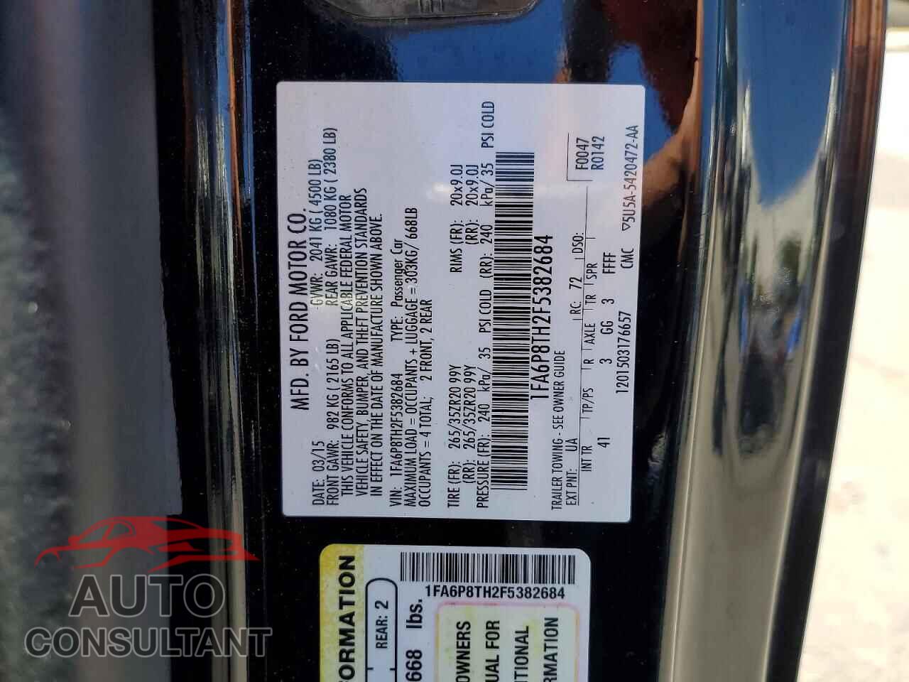 FORD MUSTANG 2015 - 1FA6P8TH2F5382684