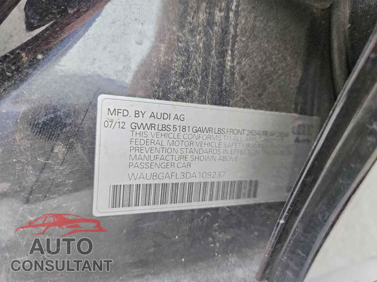 AUDI S4/RS4 2013 - WAUBGAFL3DA109237
