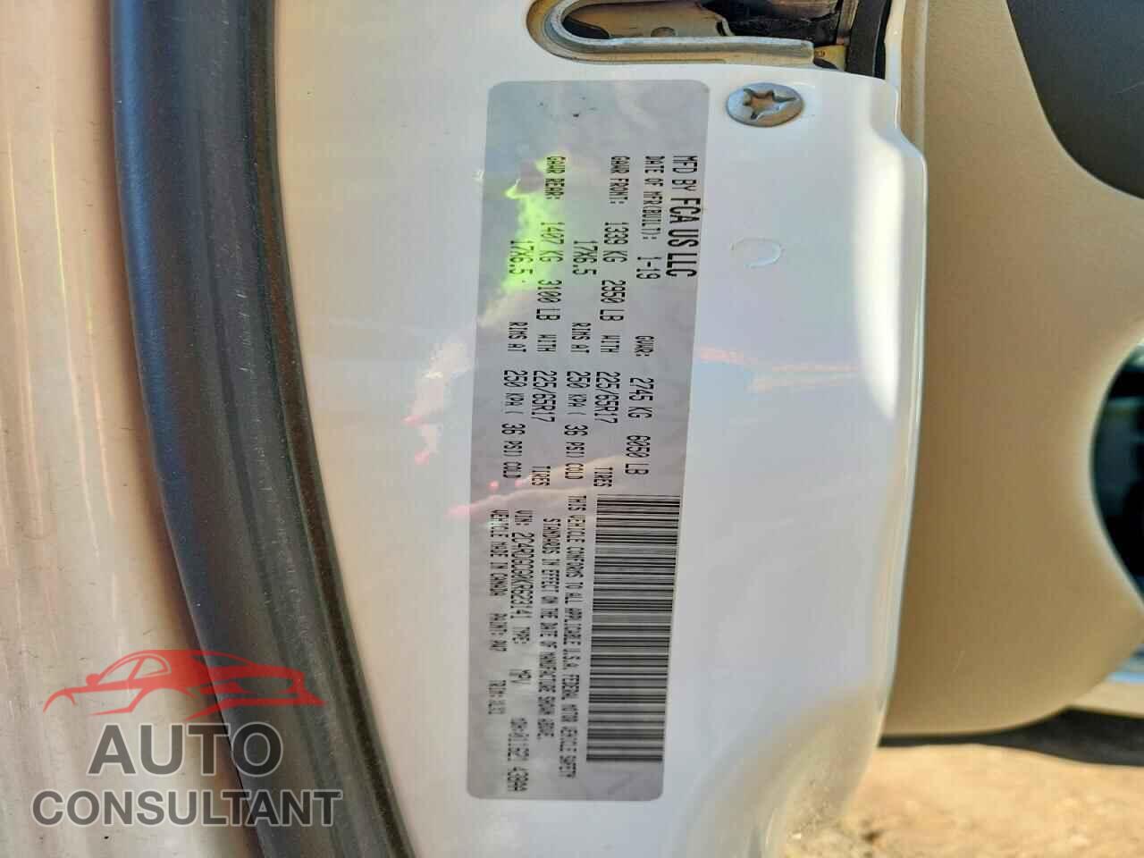 DODGE CARAVAN 2019 - 2C4RDGCG0KR623141